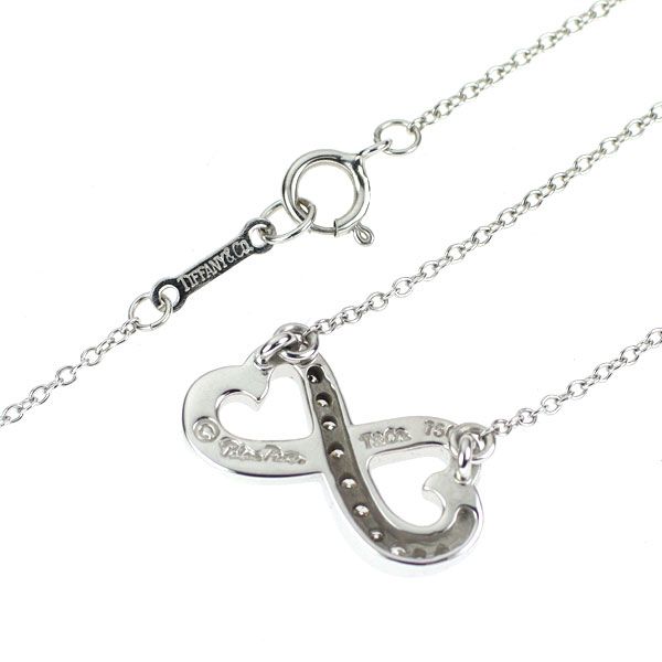 ティファニー　K18WG ラビングハートダイヤ　ネックレス　ペンダント TIFFANY&Co. ティファニー パロマ・ピカソ ラビング ハート ペンダント