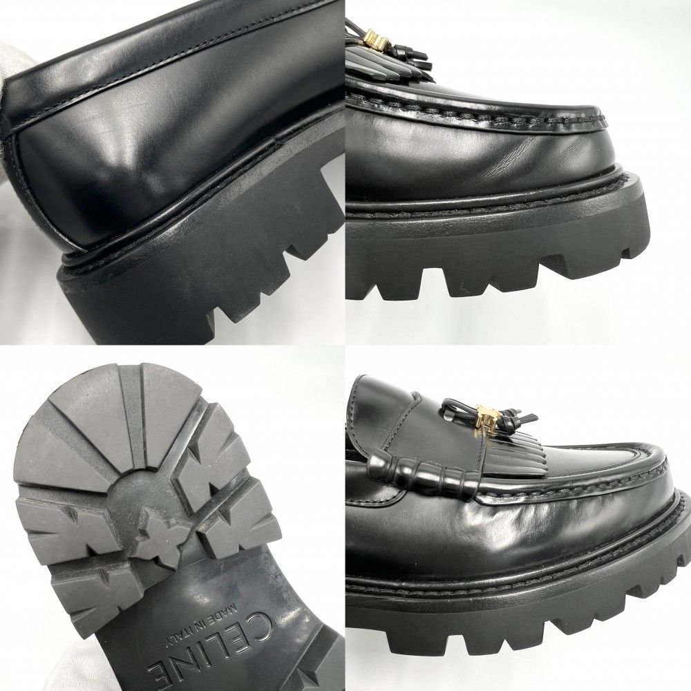 セリーヌ　フリンジ　タッセルローファー CELINE セリーヌ 20SS フリンジ タッセル ローファー ローカットレザー