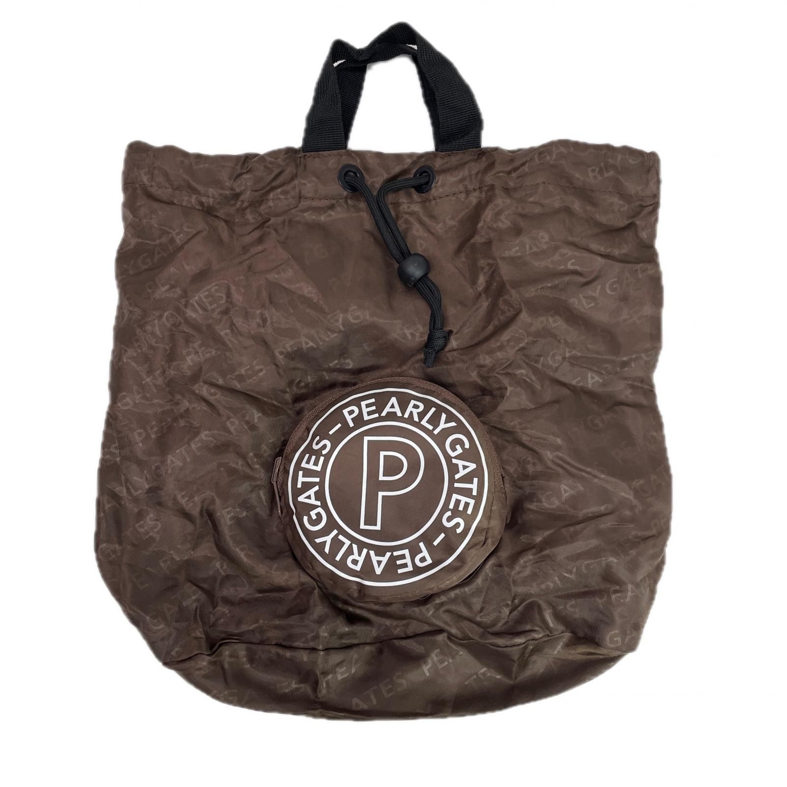 パーリーゲイツ　ノベルティ　バック　非売品 中古 パーリーゲイツ PEARLY GATES ノベルティグッズ 茶 ブラウン エコ