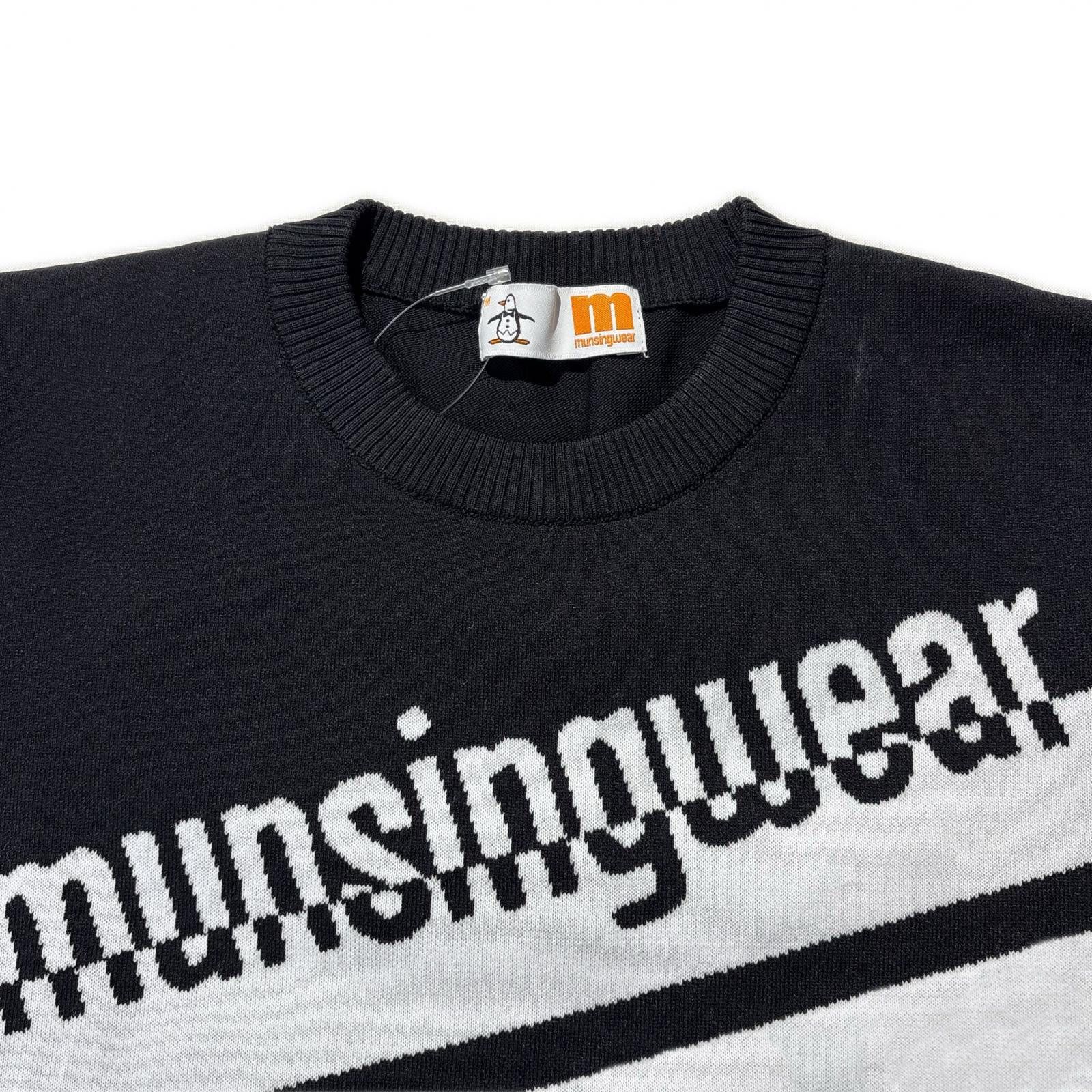 新品　Munsing Wear マンシングウェア　レディースセーター　L 中古 レディース マンシングウェア Munsing wear セーター M 黒×グレー