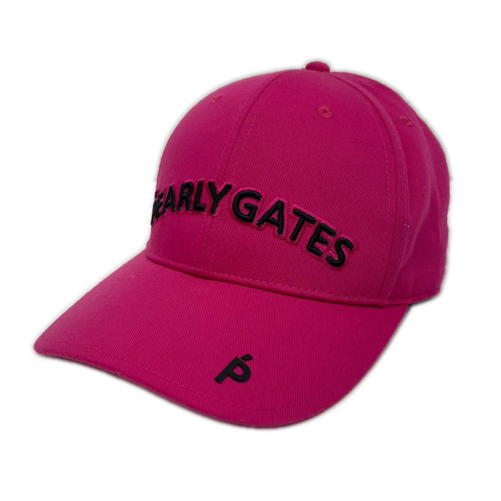 中古 パーリーゲイツ PEARLY GATES キャップ フリー ピンク 立体