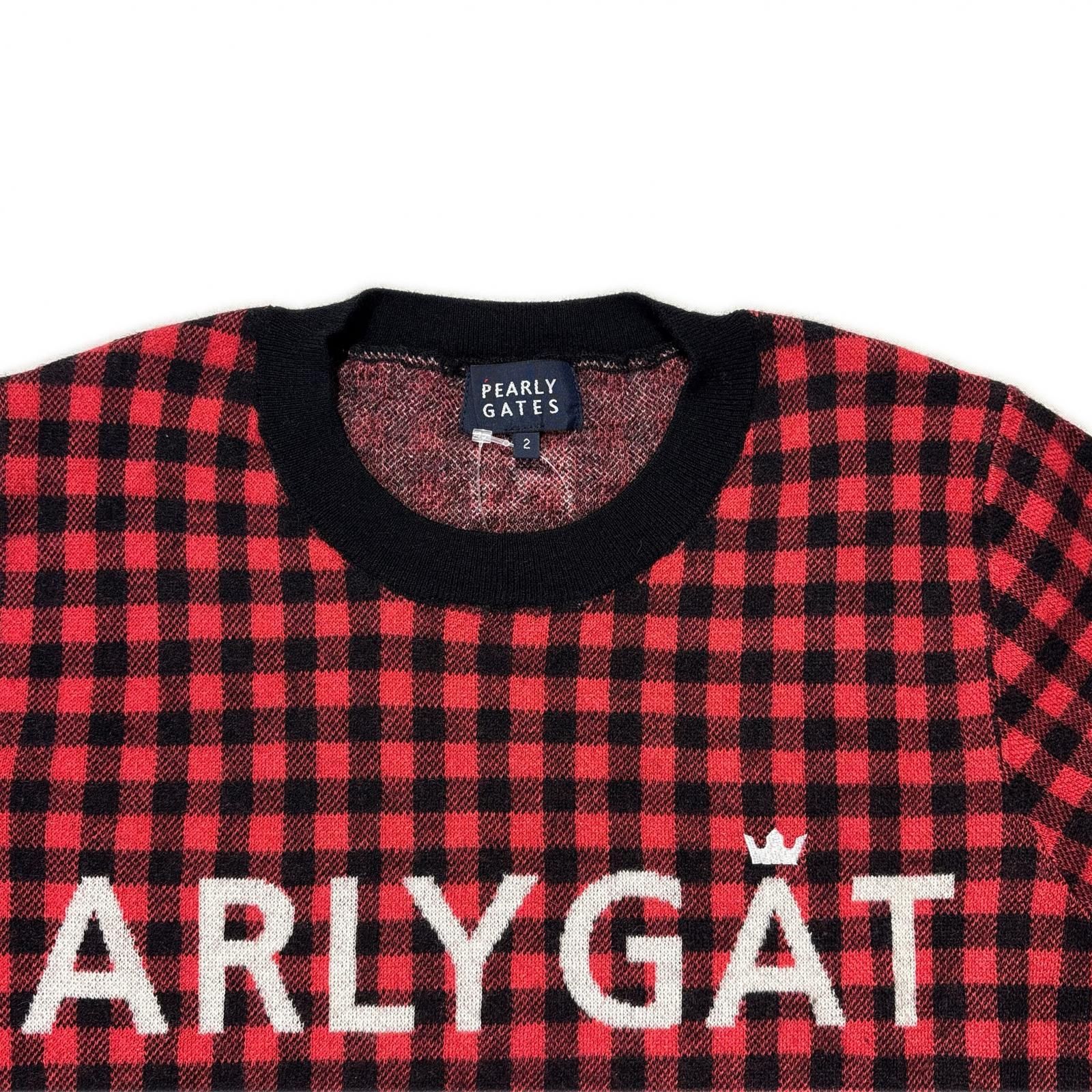 中古 レディース パーリーゲイツ PEARLY GATES セーター 2(L) 赤×黒