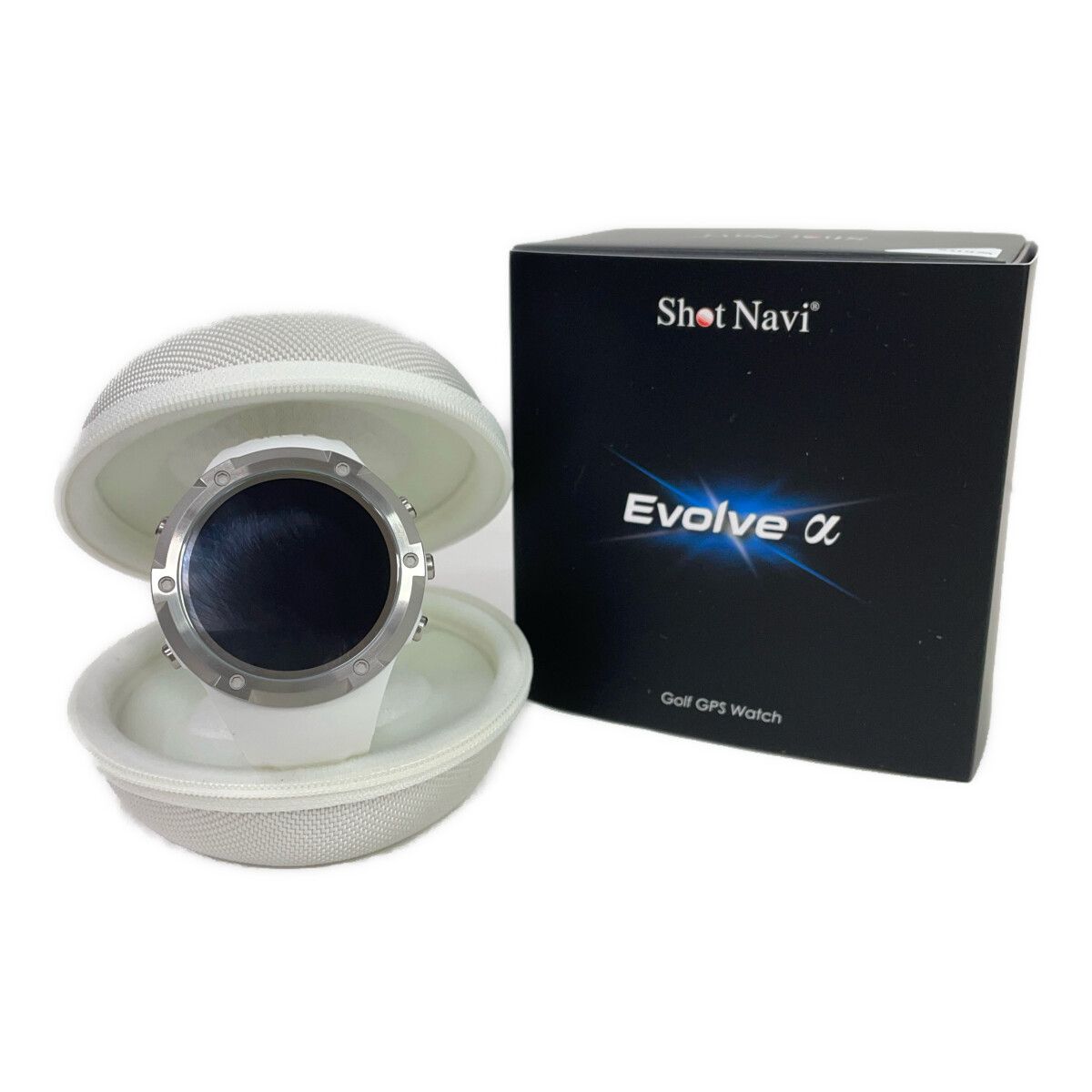 中古 ショットナビ ShotNavi ゴルフナビ 白 Evolve α ウォッチ型 GPS