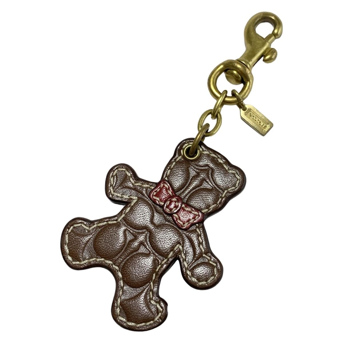 COACH(コーチ) キーホルダー(チャーム) - ダークブラウン×ボルドー