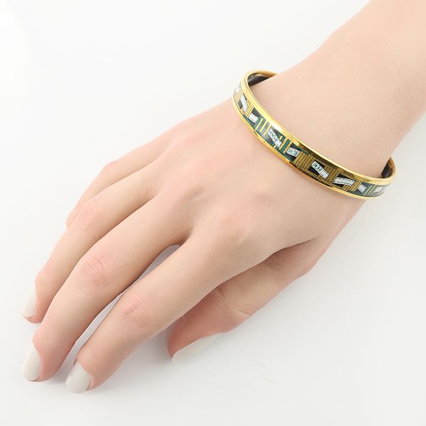 エルメス ブレスレット エマイユ リボン PM バングル エナメル #181258