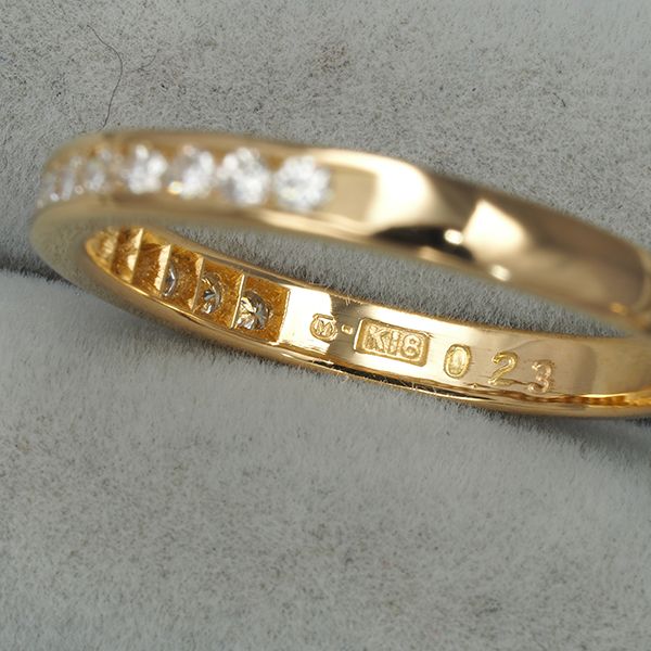 ミキモト リング ダイヤ ダイヤモンド 0.23ct ハーフエタニティ 12号