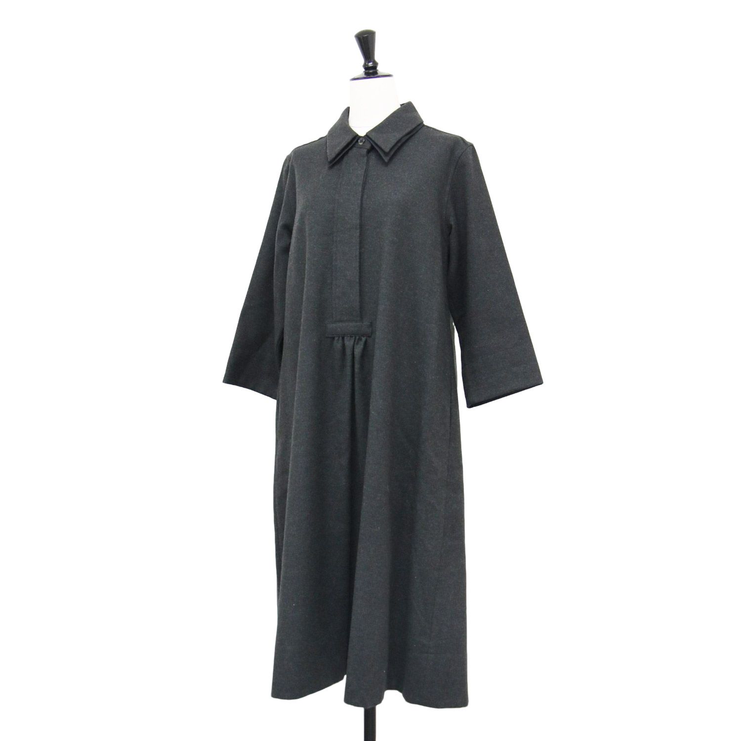 MARGARET HOWELL マーガレットハウエル ワンピース グレー 2(M) ウール