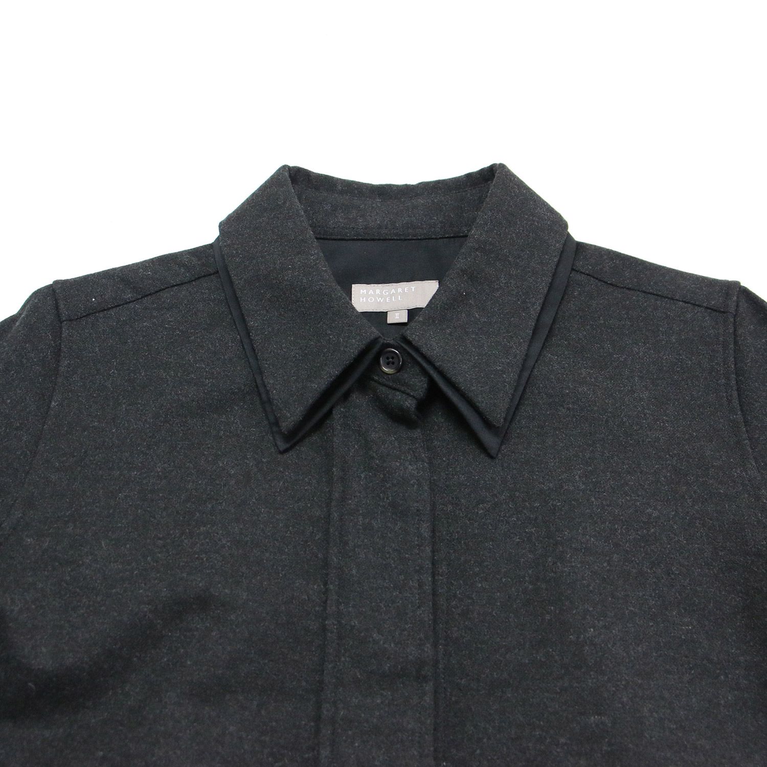 MARGARET HOWELL マーガレットハウエル ワンピース グレー 2(M) ウール