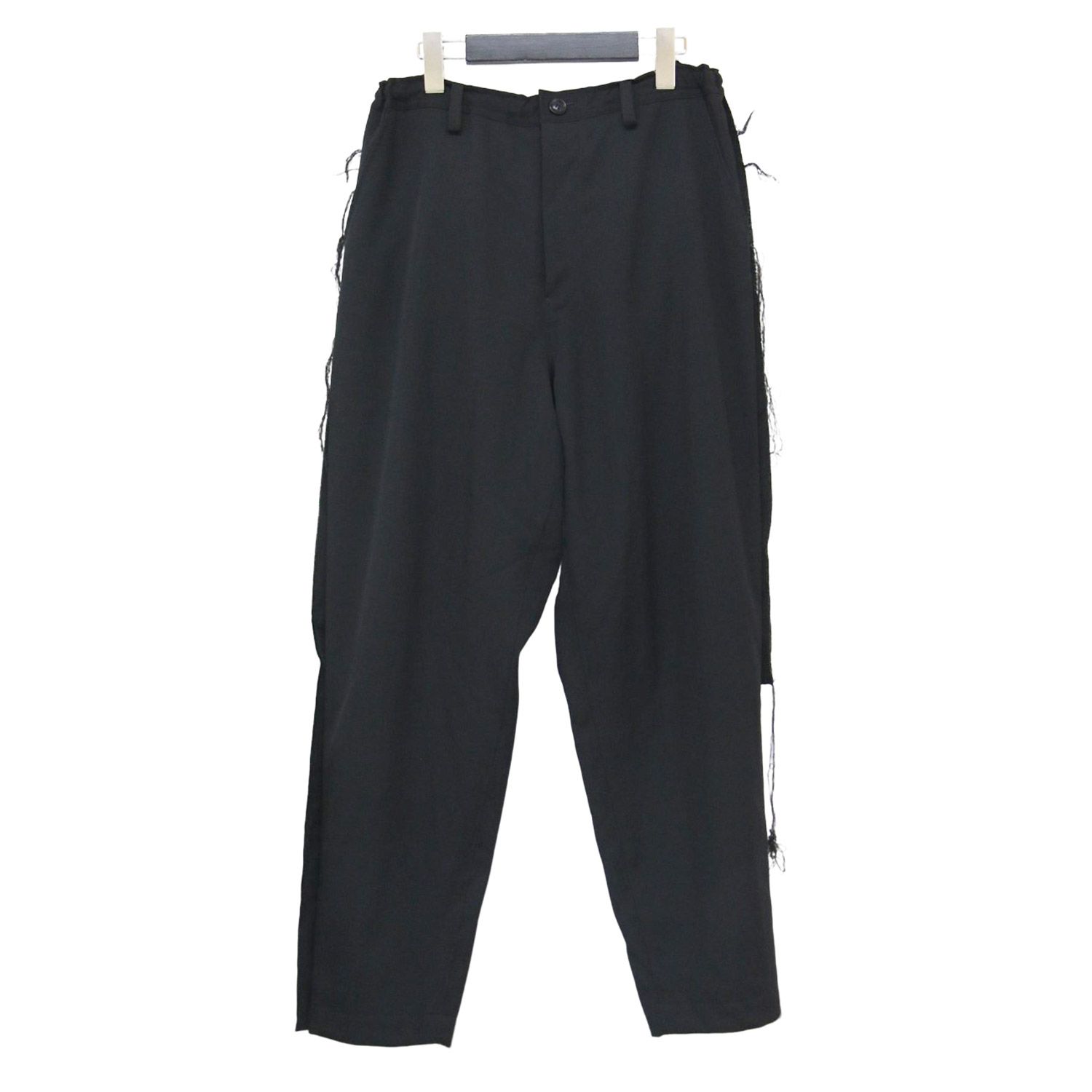 yohji yamamoto 【XL】ウールギャバ ハイウエスト パンツ 黒 yohji