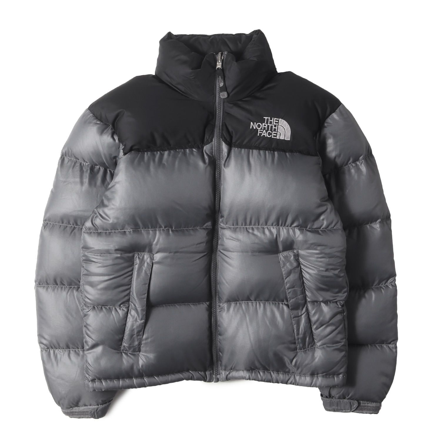 THE NORTH FACE ダウンジャケット XS グレー/ブラック ヌプシ THE