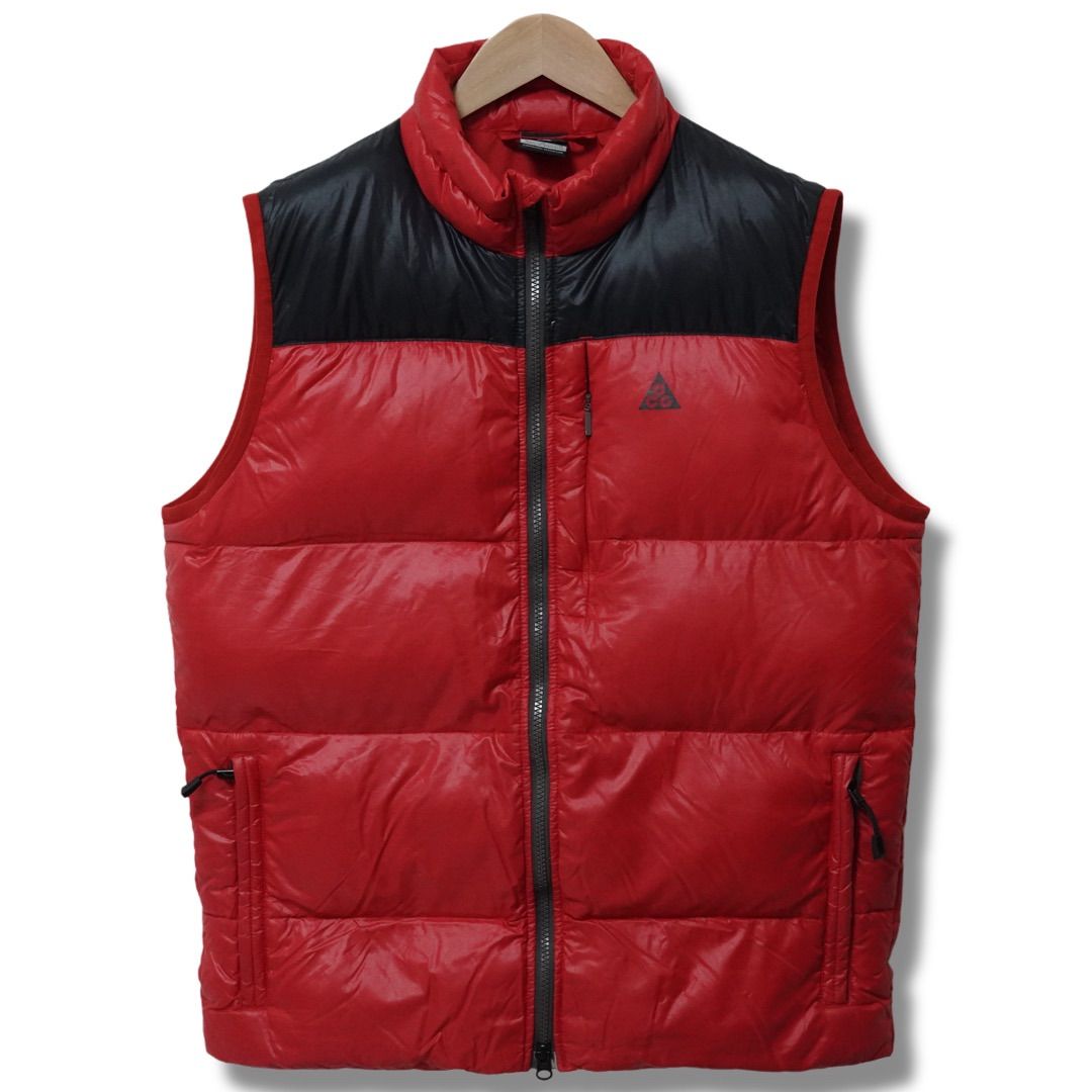 ナイキ NIKE ACG ダウン ベスト M レッド×ブラック 550フィル ダブル