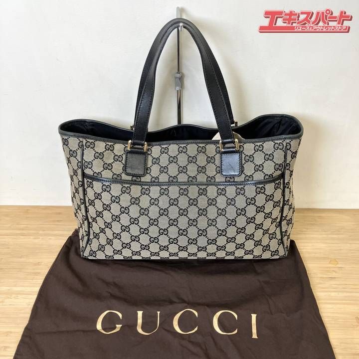 GUCCI GGキャンバス バッグ 保存袋付き GUCCI グッチ GGキャンバス ブラック トートバッグ 33890 保存袋付き