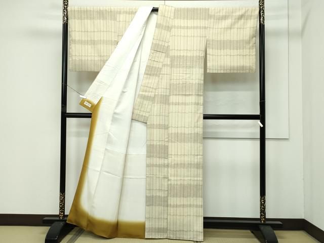 平和屋着物□極上 平和屋特選着物□結城縮 単衣 逸品n375 平和屋着物□極上 平和屋特選着物□結城縮 単衣 逸品n375