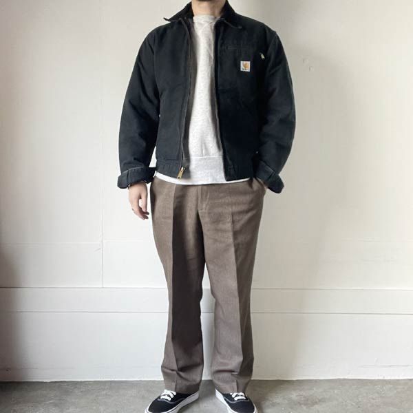 00s USA製 carhartt デトロイト ジャケット 黒 38R ブラック