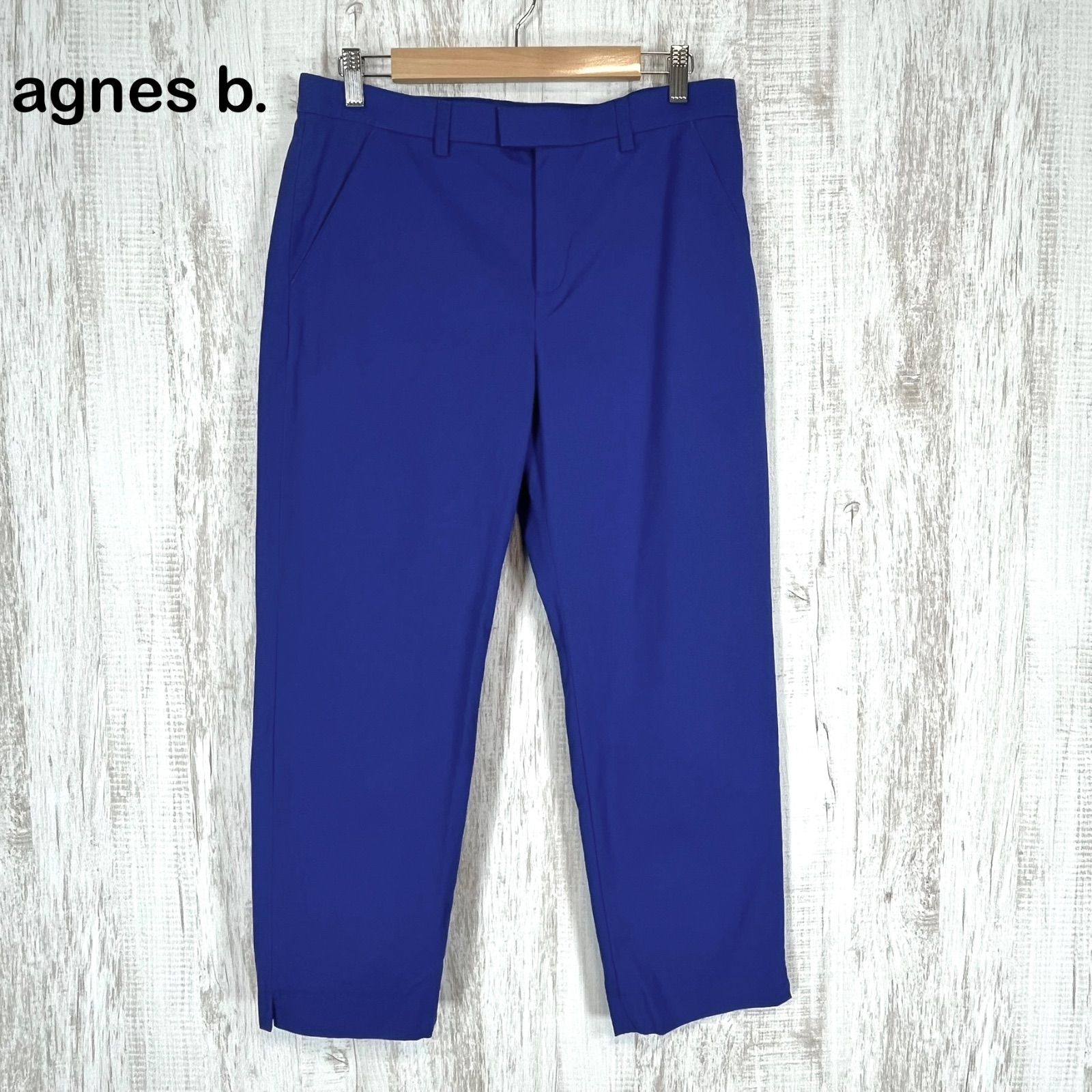 美品 agnes b. アニエスベー クロップド ストレートパンツ チノパンツ 