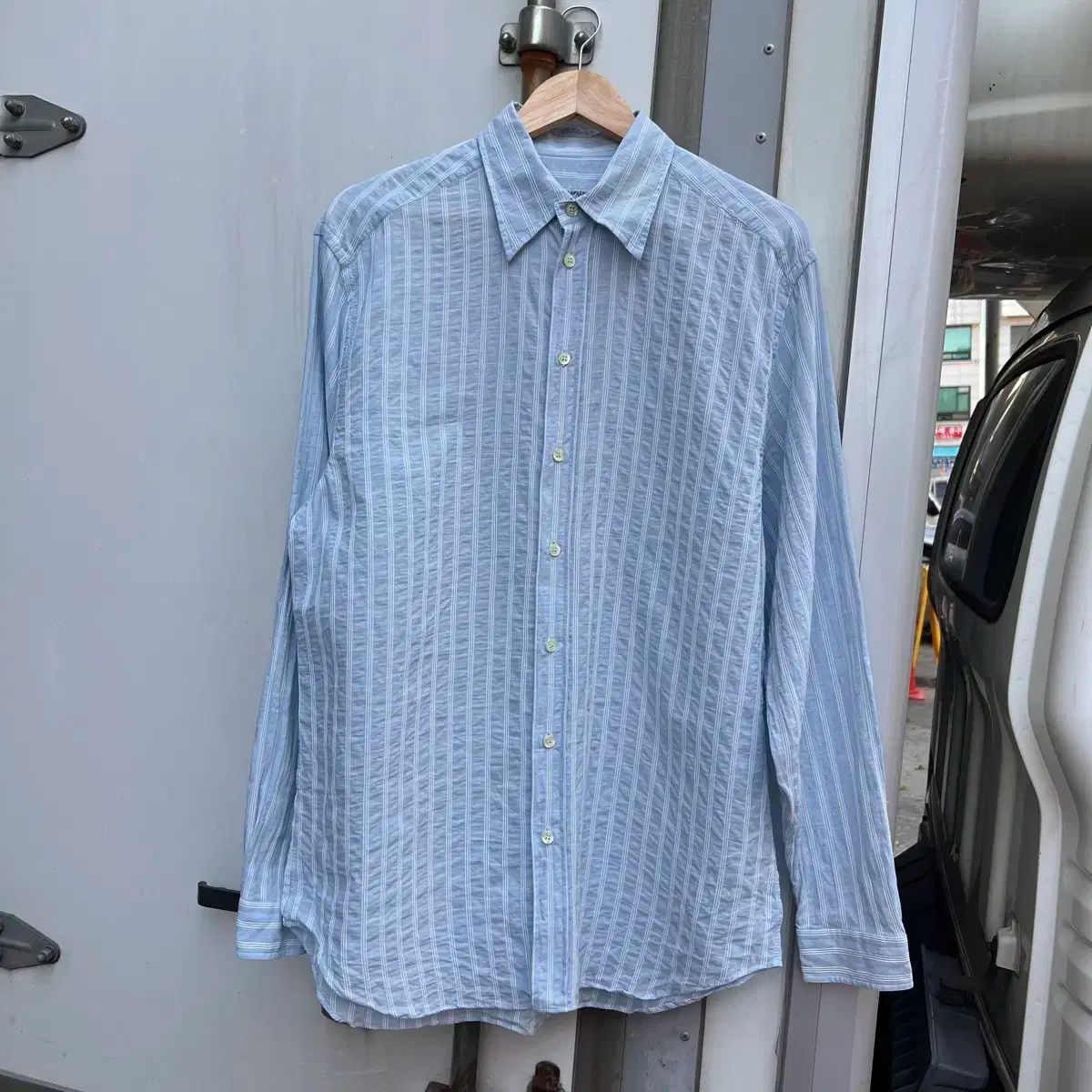 90s エンポリオアルマーニ ジャガード ストライプ シャツ - メルカリ