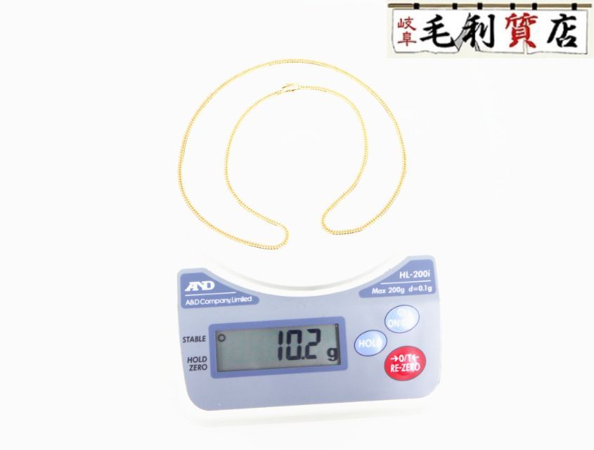K18 キヘイ 喜平 ネックレス 6面ダブル 10.2g 6メンダブル 18金 