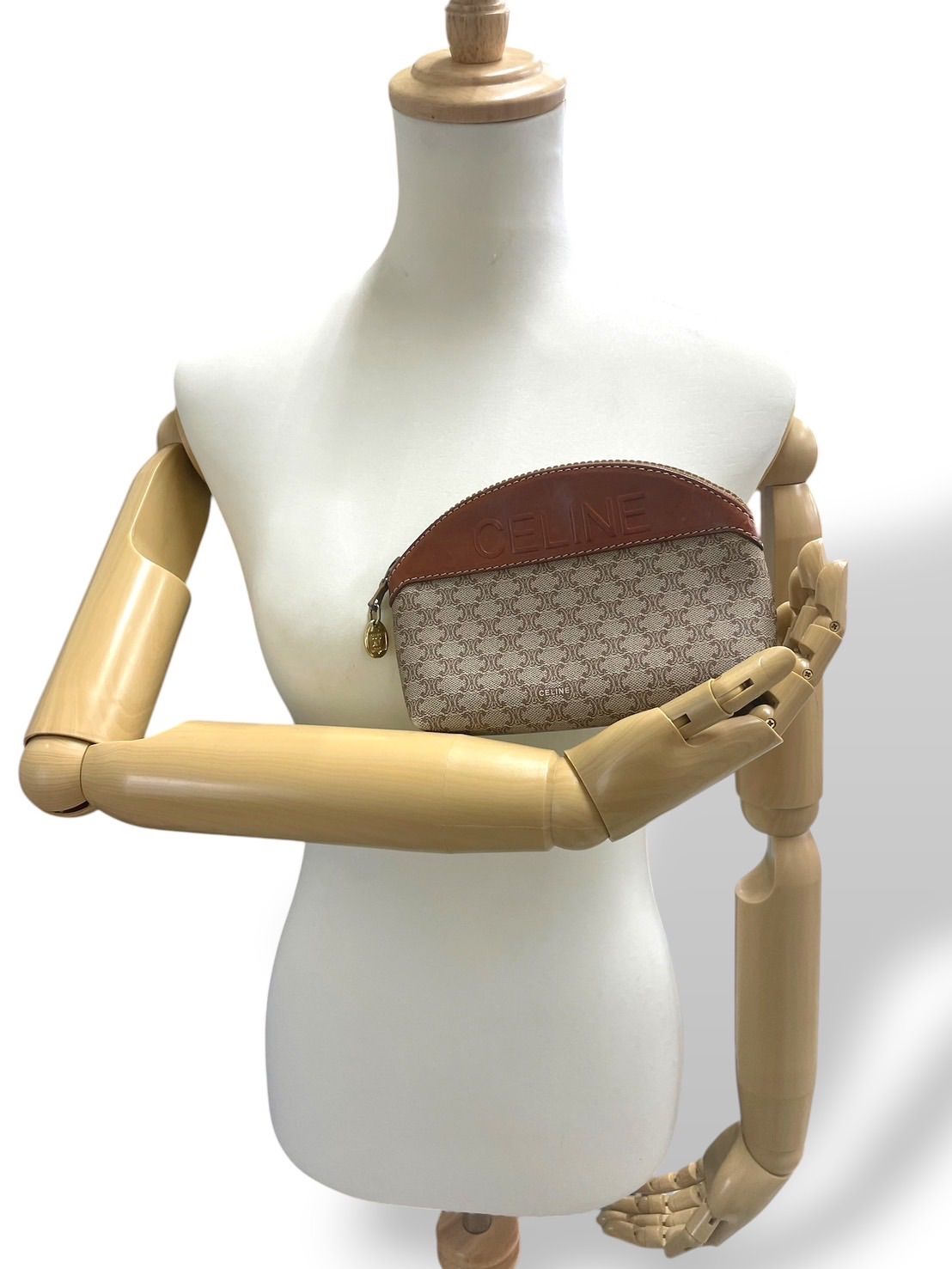 美品 CELINE セリーヌ クラッチバッグ ポーチ ヴィンテージ マカダム柄