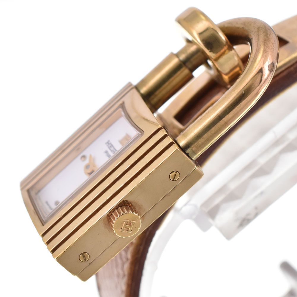美品 メンテナンス済み エルメス ケリーウォッチ クォーツ エルメス HERMES ケリーウォッチ GP/レザー クォーツ レディース R