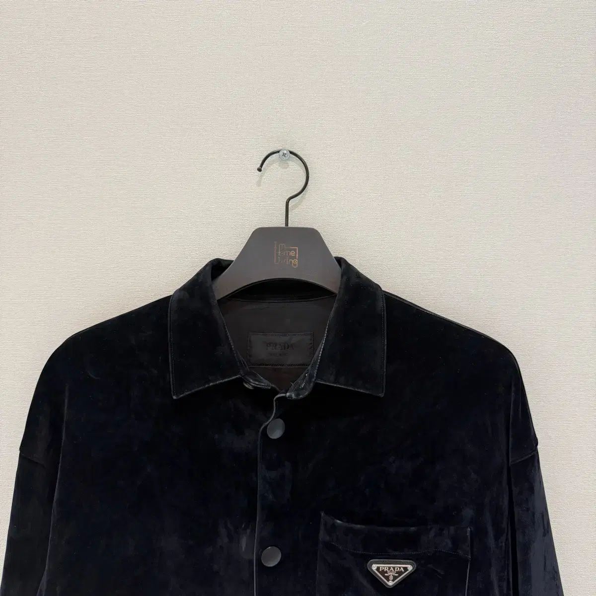 PRADA プラダ ベロア ベルベット テーラード ジャケット 46 M〜L相当 NFC新モデル / L size PRADA プラダ 三角ロゴ ツアーベルベット