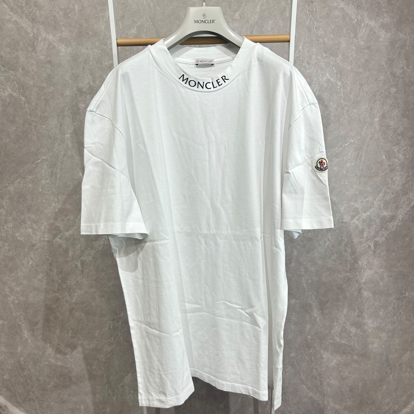 モンクレール　ホワイト 半袖Tシャツ　Lサイズ 楽天市場】モンクレール Tシャツ 半袖 レディース トップス ロゴ