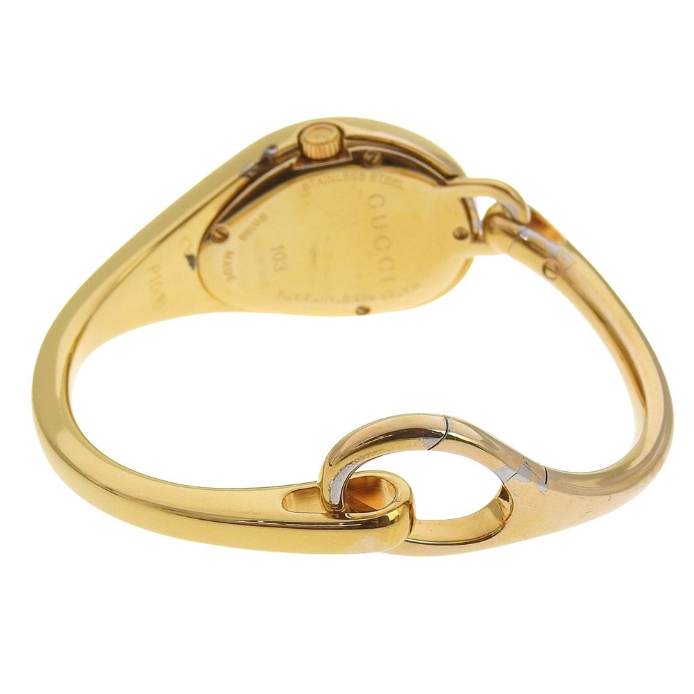 GUCCI】グッチ ホースビット YA103 金メッキ クオーツ アナログ表示