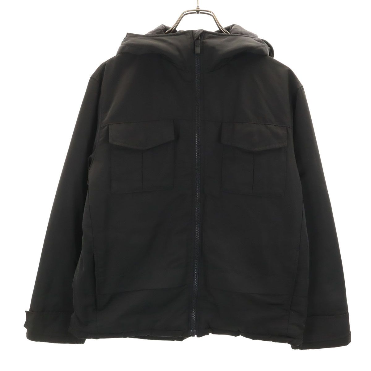  UNIQLO ユニクロ White Mountaineering ホワイトマウンテニアリング コラボ ウォームパデット フーディ 中綿ジャケット 160 ブラック キッズ 古着 その他