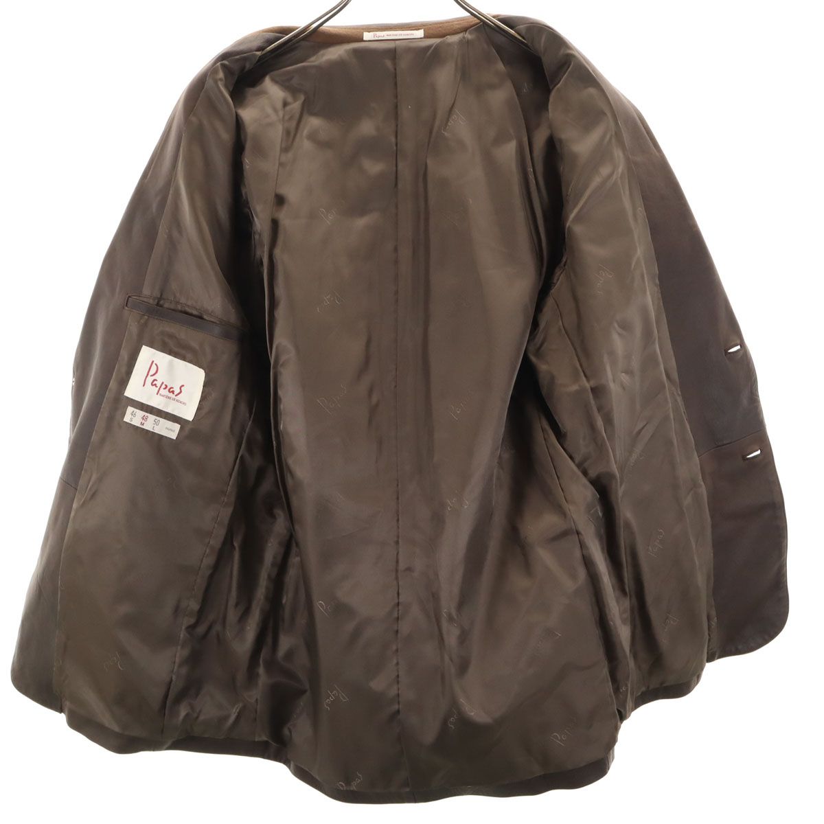 papas レザージャケット ブラウン パパス シープスキン 中古・古着通販】PAPAS (パパス) レザージャケット ブラウン サイズ:L
