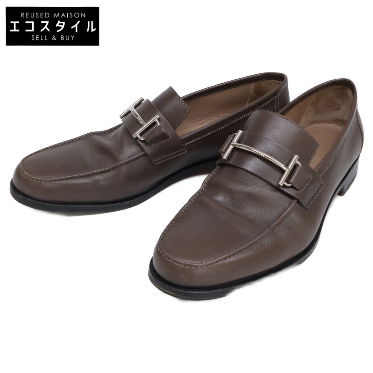 エルメス HERMES エルメス 182318ZH ビット レザー ローファー 40 - メルカリ