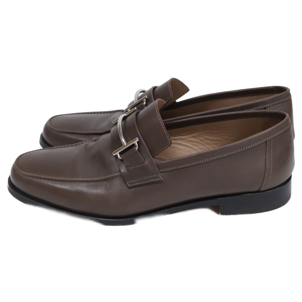 HERMES エルメス 182318ZH ビット レザー ローファー 40 - メルカリ