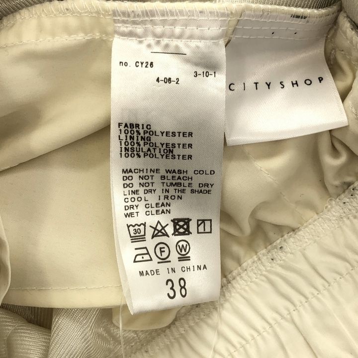 CITYSHOP キルティングパンツ38ホワイト CITYSHOP (シティショップ) ③ 22030042522140 キルティングパンツ