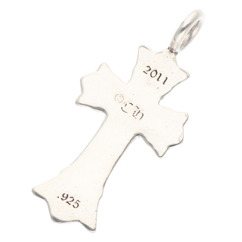 クロムハーツ DBL CH CRS/ダブルCHクロス チャーム/シルバーネックレス