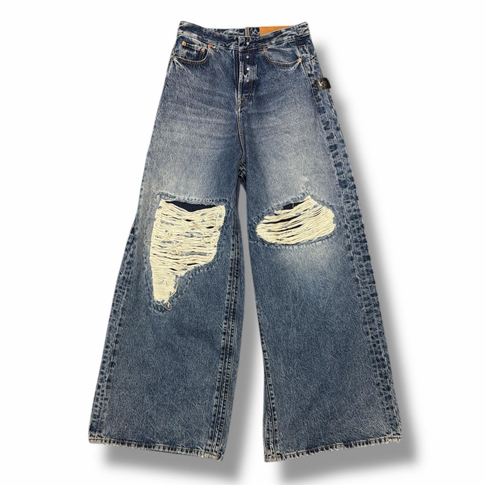 VETEMENTS 23SS Inside-out patch baggy denim pants インサイドアウト  