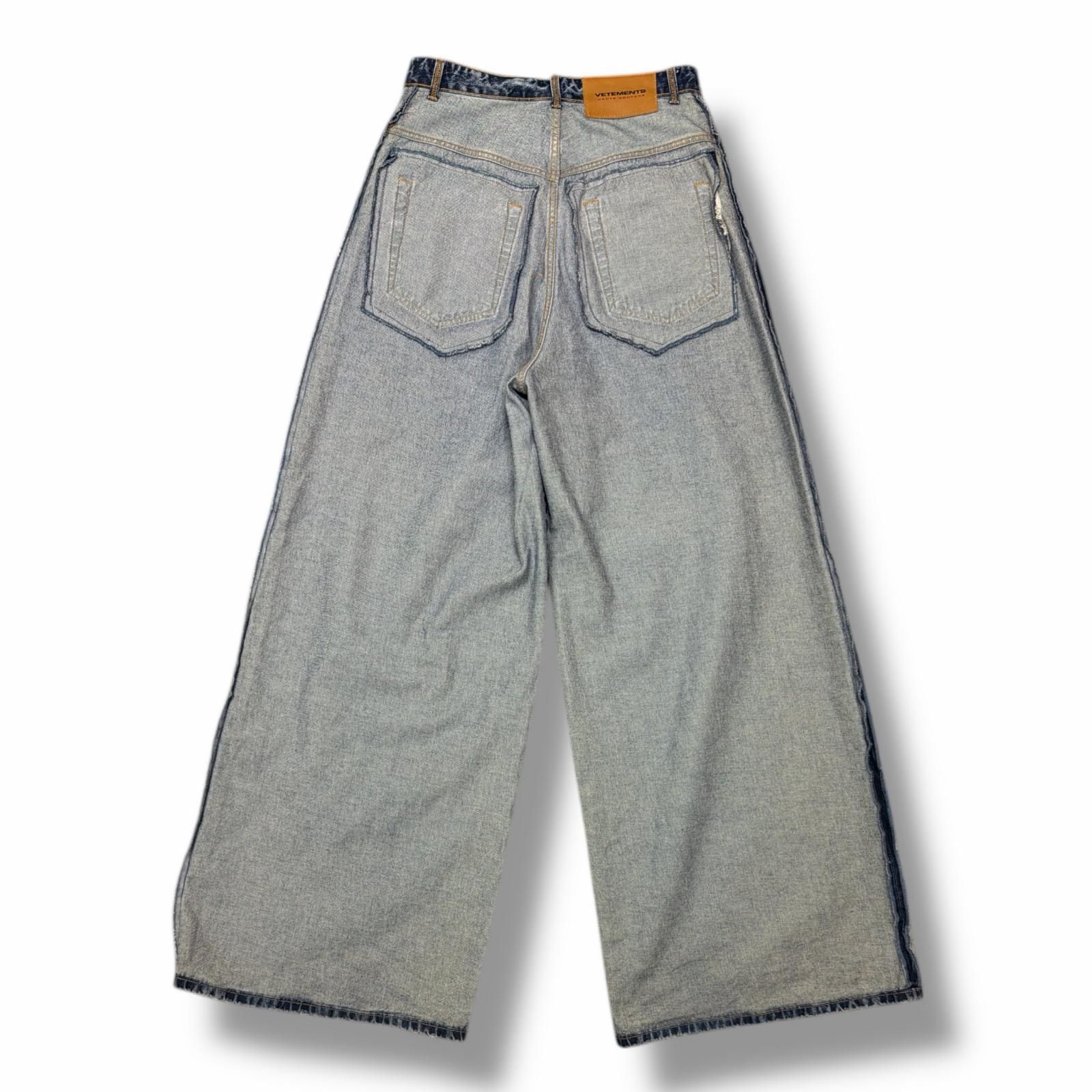 VETEMENTS 23SS Inside-out patch baggy denim pants インサイドアウト  