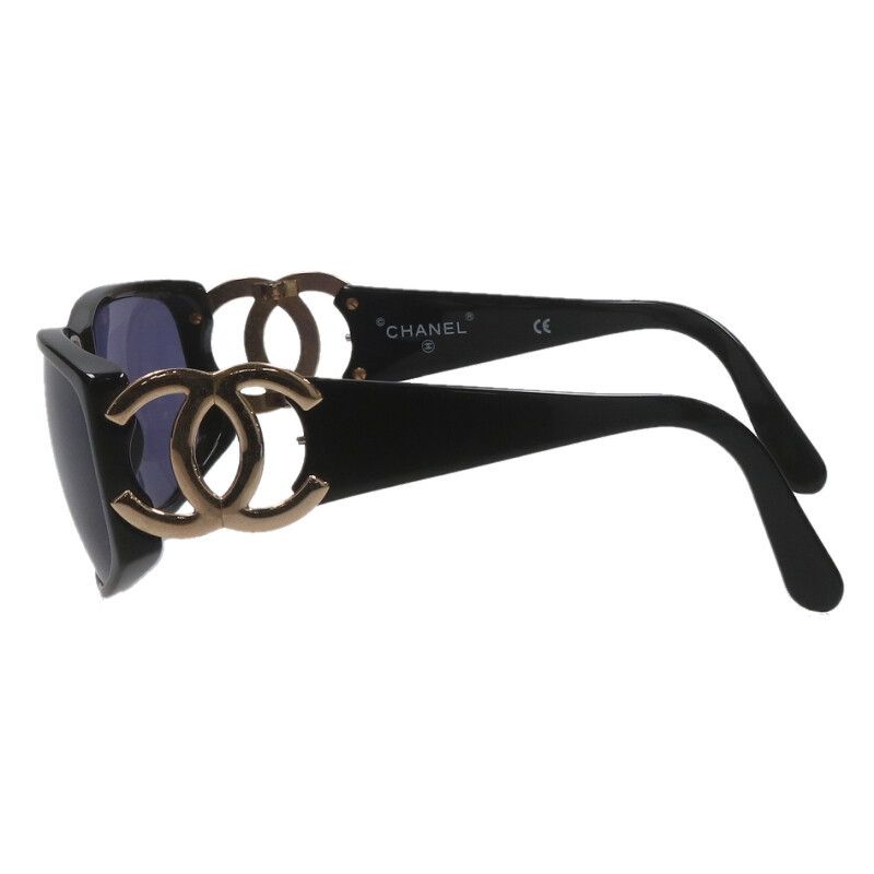 シャネル ココマークテンプルスクエアフレームサングラス メンズ  