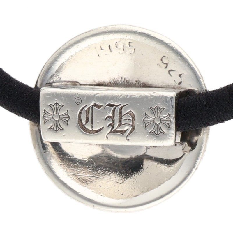 クロムハーツ　クロスボールボタンヘアゴム　　コンチョ　シルバー クロムハーツクロスボールボタンヘアゴムコンチョシルバー