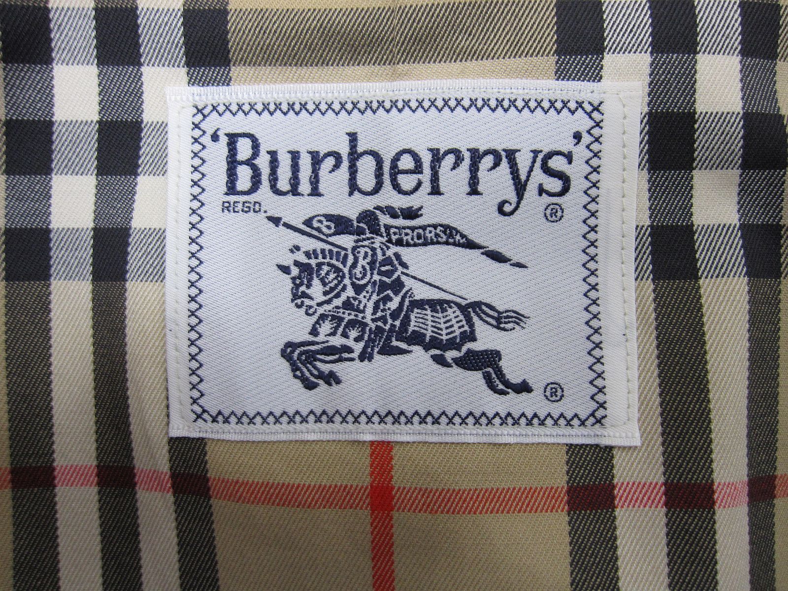 未使用】バーバリーズ BURBERRYS 白タグ 裏地ノバチェック ステン