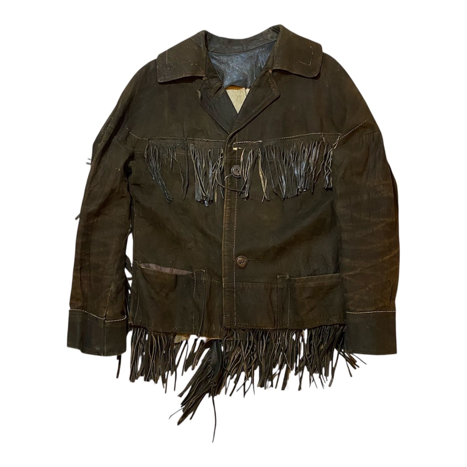 70s suede leather fringe jacket/1970年代 スエード レザー フリンジ