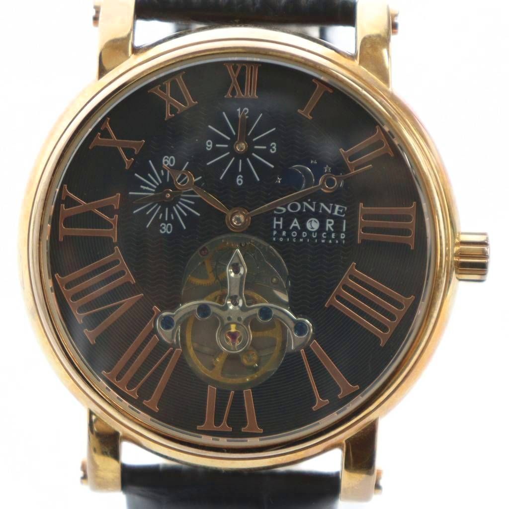 ゾンネ　手巻き時計　SONNE×HAORI 腕時計 KOICH IWAKI dショッピング |ゾンネ 腕時計 自動巻き ハオリ 岩城滉一 コラボモデル