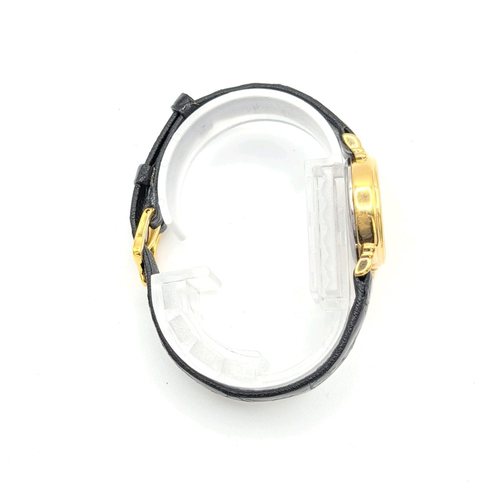 CELINE Shell-Lining Dial Watch Ladies Quartz Round Gold Y2K 00S