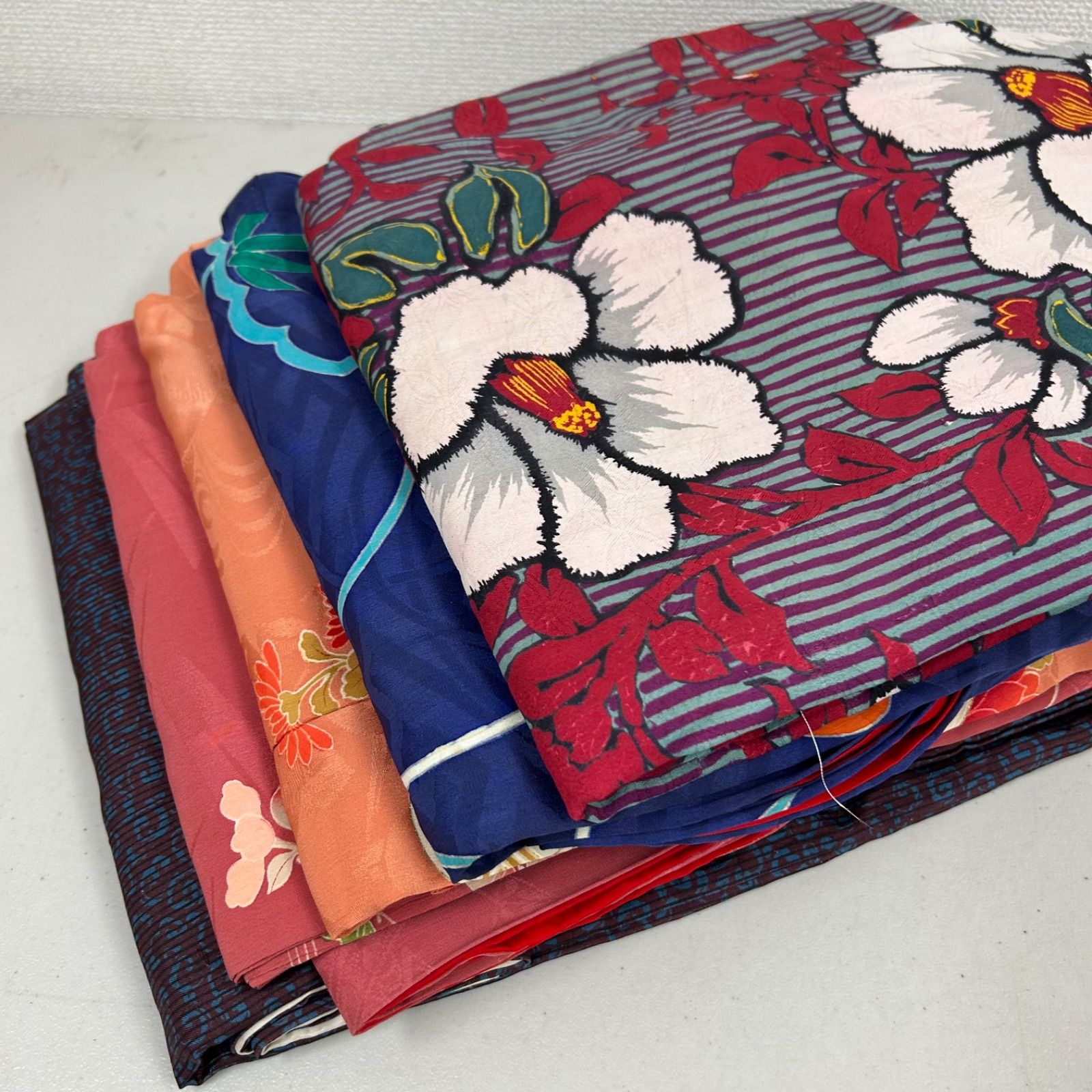 アンティーク 着物 正絹 5着 着物まとめ売り リメイク材料 m-528