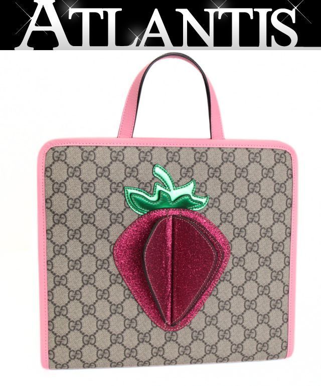 美品 グッチ GUCCI チルドレンズ 3Dストロベリー トートバッグ GG