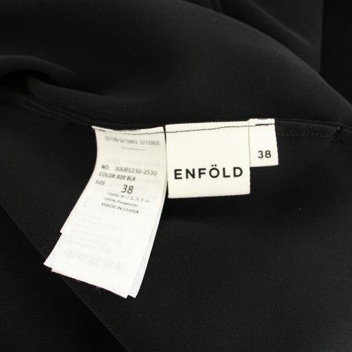 美品】エンフォルド アシンメトリー カットソー 黒 38 美品ENFOLD 