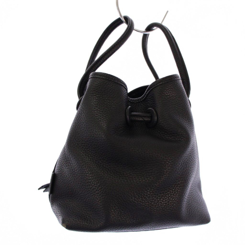 ヴァジック VASIC Bond Mini ハンドバッグ 巾着 レザー ブラック /BM