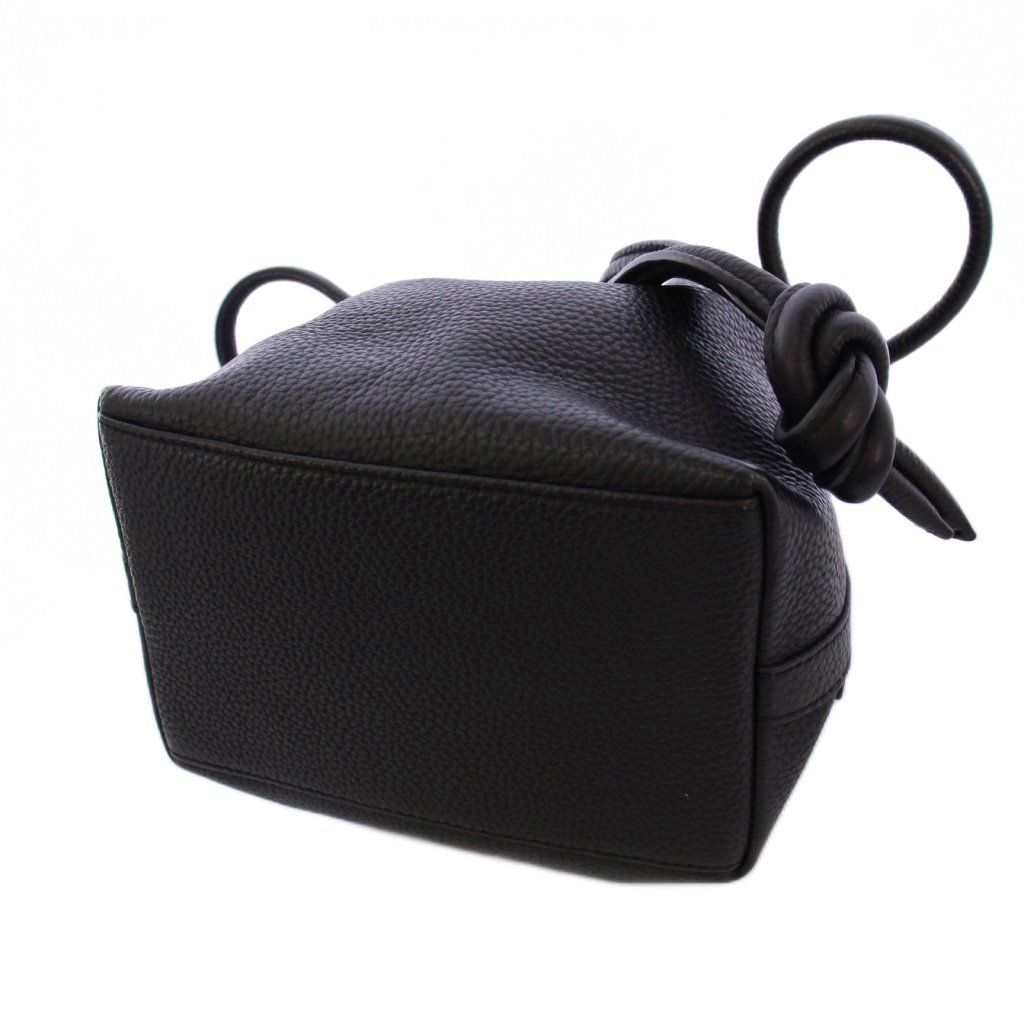 ヴァジック VASIC Bond Mini ハンドバッグ 巾着 レザー ブラック /BM