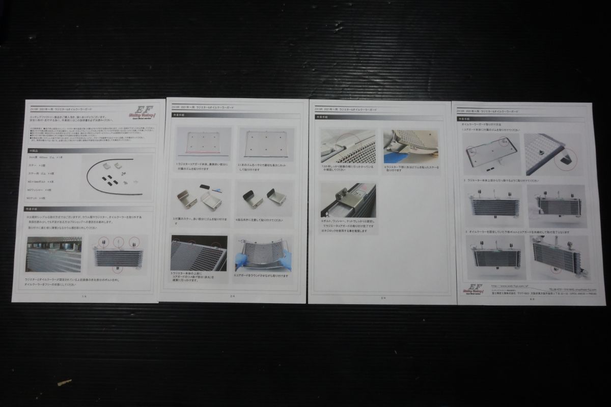 ラジエター＆オイルクーラーガードセット RGK-ZX10R-03 ZX-10R ETCHING
