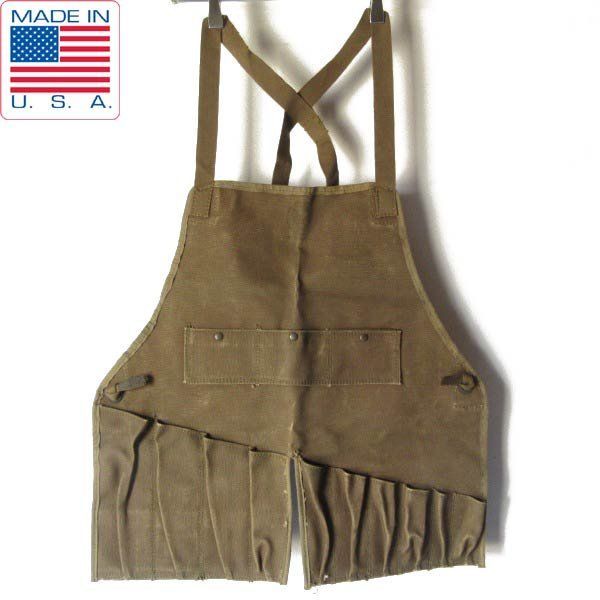 観賞用 40s USA製 US ARMY AIR FORCE キャンバス ワーク エプロン