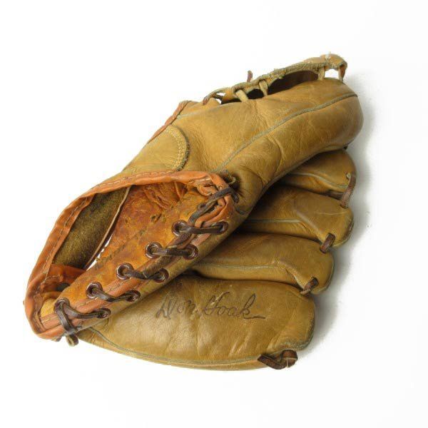 40s〜50s OLDアメリカアンティーク野球グローブ本革USAヴィンテージ雑貨 40s-50s USA製 Wilson ウィルソン ボタンバック 野球 レザー グローブ