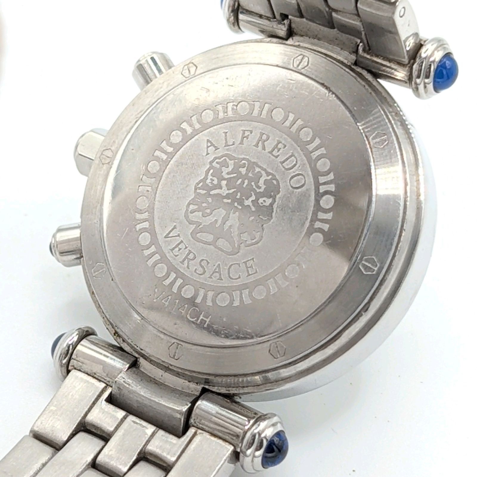 ALFREDO VERSACE V414CH Watch Quartz Chronograph Date Round Silver 