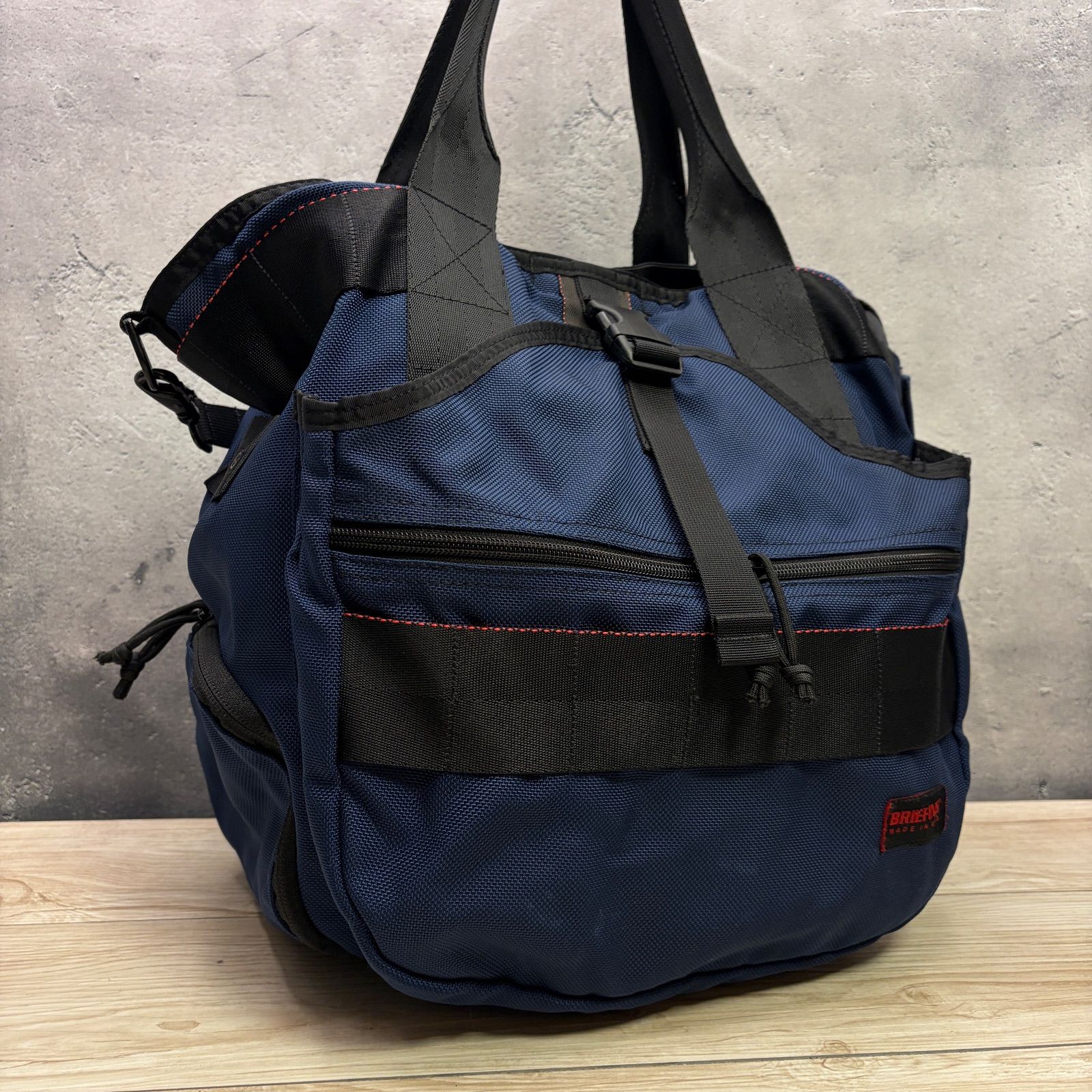 ✨BRIEFING GYM WIRE ネイビー✨ トートバッグ ショルダー付 大容量